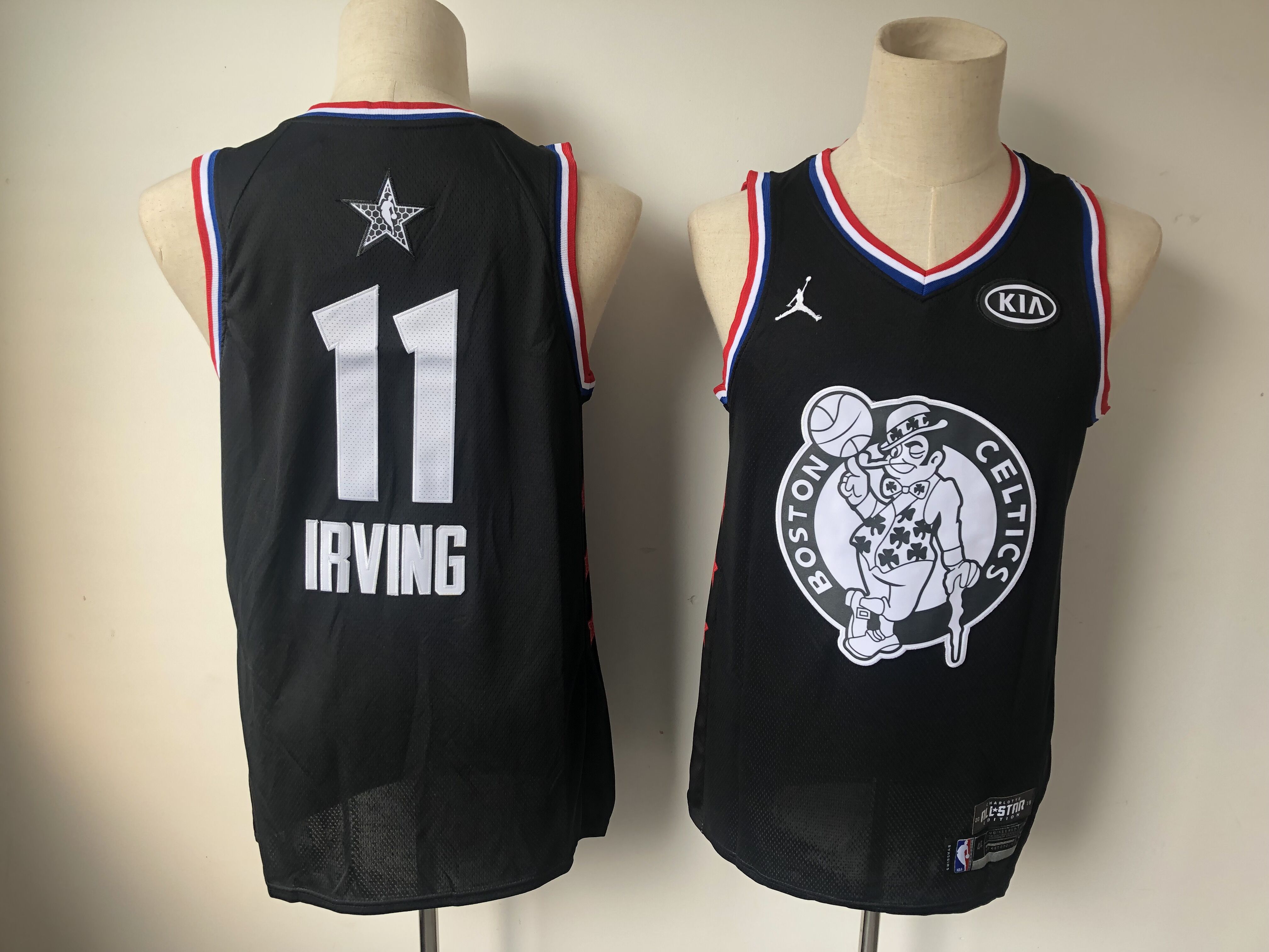 Men Boston Celtics #11 Irving Black 2019 All Star NBA Jerseys